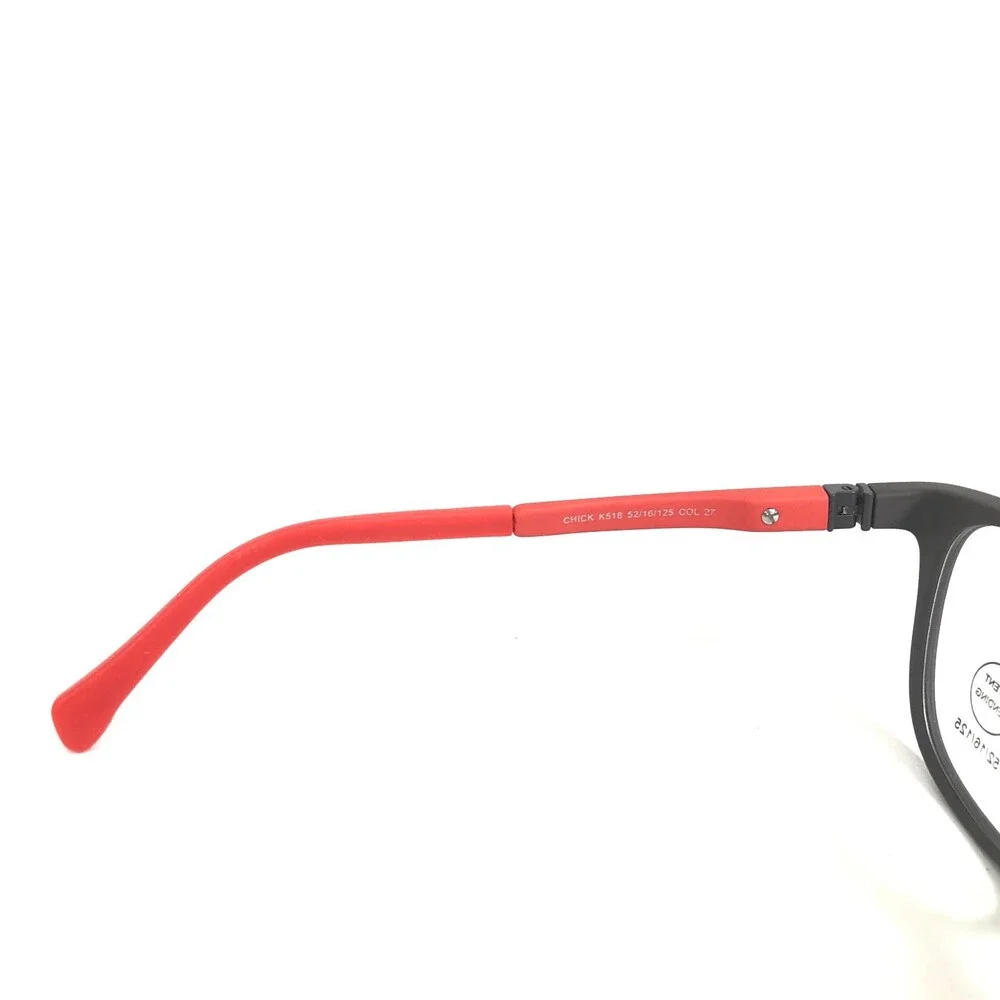 Chick Eyeglasses Frames K518 COL 27 Brown Red Square Full Rim 52-16-125